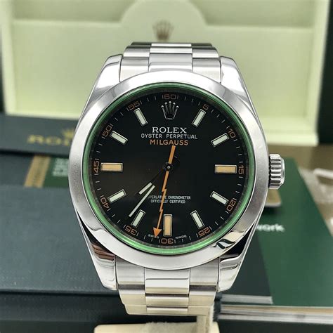 rolex oyster perpetual milgauss green price|Rolex Milgauss price guide.